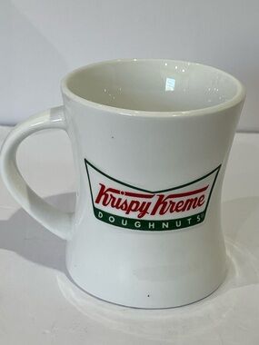 Krispy Kreme White Ceramic Coffee Mug with Logo